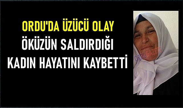 Ordu Altınordu&#039;da öküzün saldırdığı kadın yaşamını yitirdi