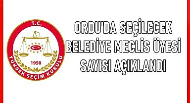 Ordu'da seçilecek belediye meclis üyesi sayısı açıklandı