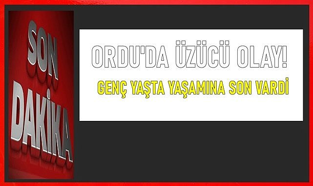 Ordu&#039;da üzücü olayda bir kişi hayatını kaybetti