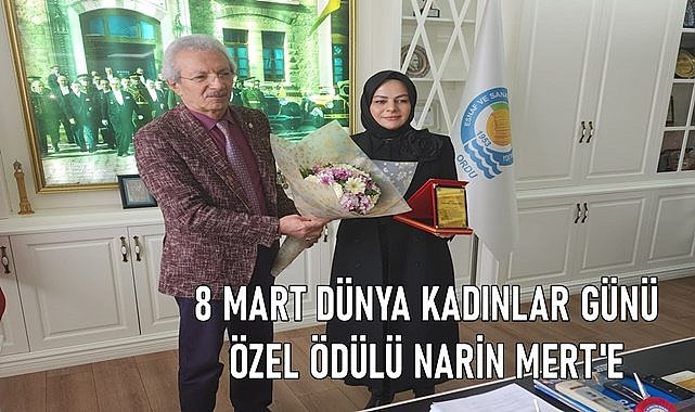 Narin Mert plaketle ödüllendirildi