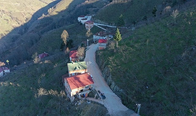 Ordu&#039;da iki ilçeyi bağlayan yol asfalt oldu