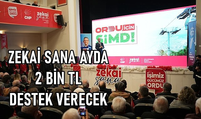 Zekai Sana projelerini açıkladı: Ayda 2 bin TL destek verecek