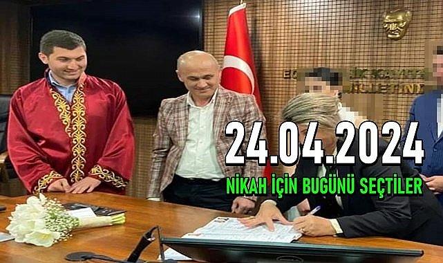 24.04.2024 tarihini günlerce beklediler, Gençler bugün nikah kıydırmak için yarıştı