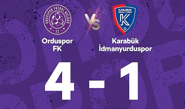52 Orduspor Karabük karşısında ikinci devrede açıldı: 4-1