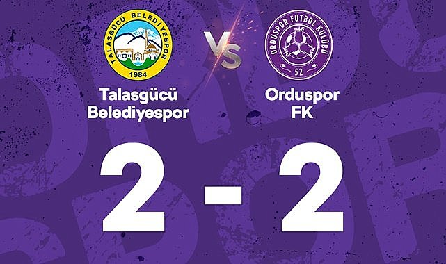 52 Orduspor yine şaşırtmadı; 2-0 öne geçtiği maçı kazanamadı: 2-2