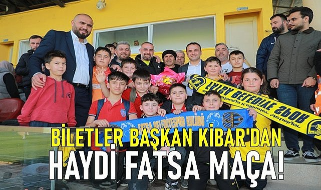 Fatsa Belediyespor taraftarlarına piyango vurdu; Maç biletlerini Başkan Kibar aldı