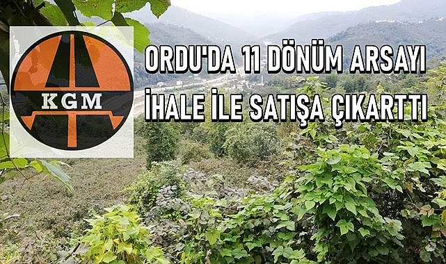 Karayolları Genel Müdürlüğü Ordu&#039;da 11 dönüm arsasını satacak