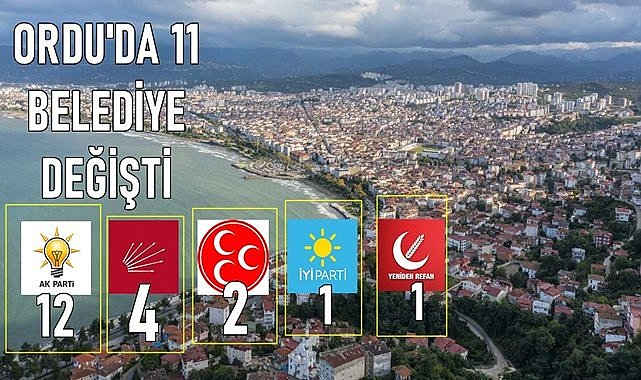 Ordu&#039;da 11 Belediye Başkanı Değişti!