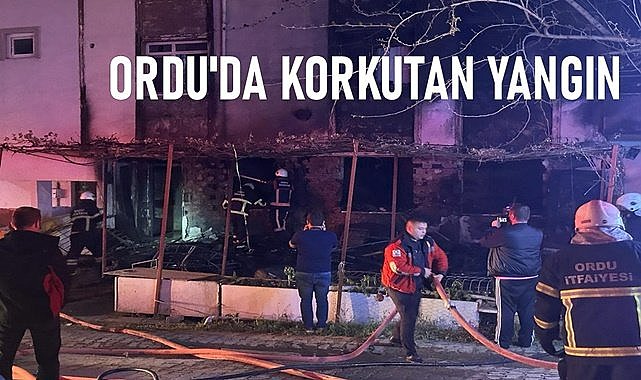 Ordu&#039;da 3 katlı binada yangın çıktı 5 kişi hastaneye kaldırıldı