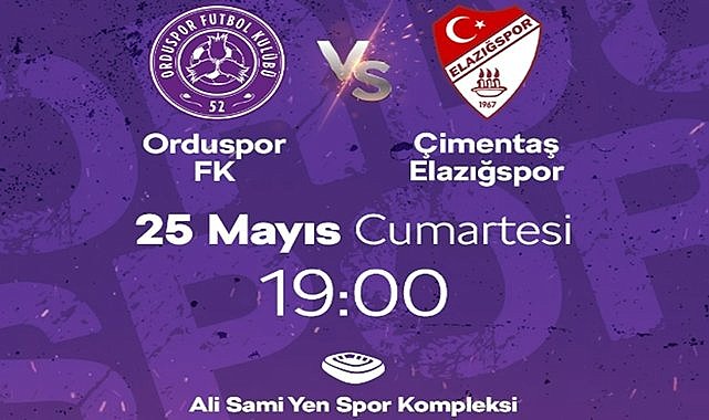 52 Orduspor-Çimentaş Elazığspor final maçının oynanacağı stat açıklandı