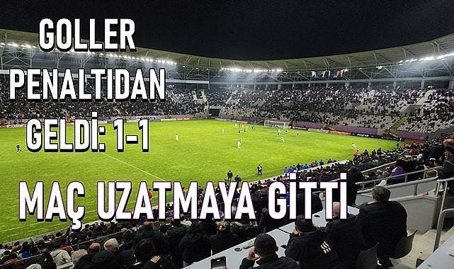 52 Orduspor - İnegöl Kafkaspor maçının 90 dakikasında penaltılardan 2 gol var