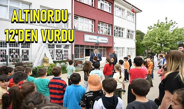 Altınordu 12&#039;den vurdu! 12 okula spor malzemesi desteği