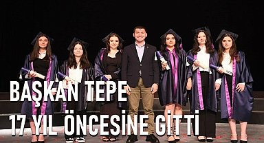 Başkan Tepe'yi 17 yıl öncesine götüren gece! Diploma verdi duygusal anlar yaşadı