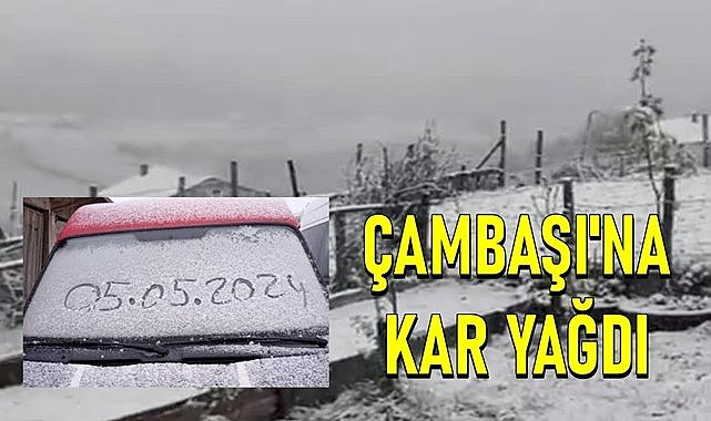 Güneş beklerken kar geri geldi, Çambaşı Yaylası&#039;na 5 Mayıs günü kar yağdı