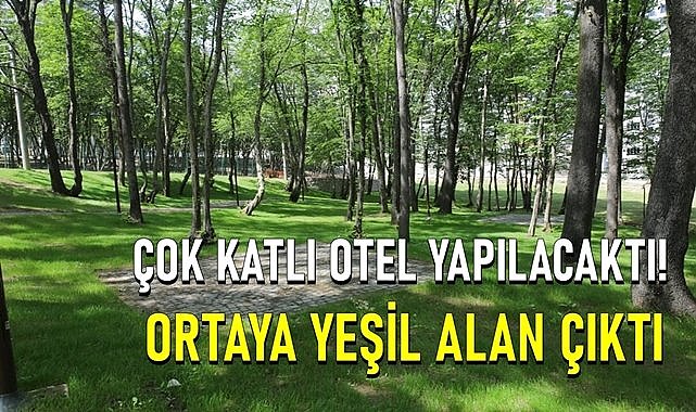 Ordu&#039;da çok katlı otel yapılacak yer yeşil alan oldu!