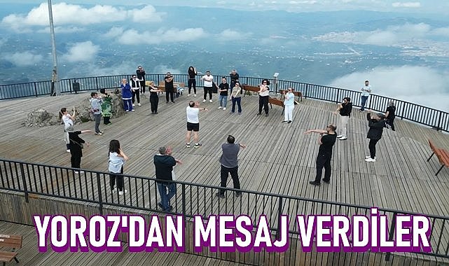 Ordu&#039;da sağlıkçılar farkındalık için 1100 merdiven yürüyerek Yoroz&#039;a çıktı