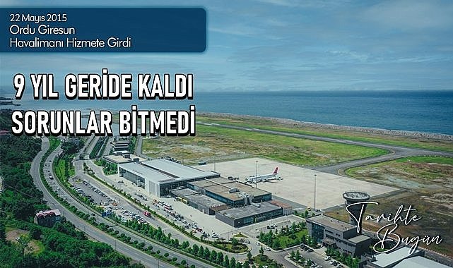 Ordu Giresun Havalimanı&#039;nı 9 yılda 7.8 milyon yolcu kullandı