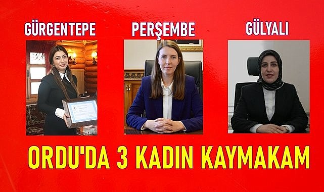 Ordu&#039;nun kadın kaymakamları, Perşembe, Gürgentepe ve Gülyalı&#039;yı kadın kaymakamlar yönetiyor