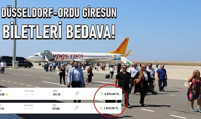 Pegasus, Ordu Giresun- Düsseldorf ilk sefer biletlerinin fiyatını indirdi, gurbetçiler sevindi!