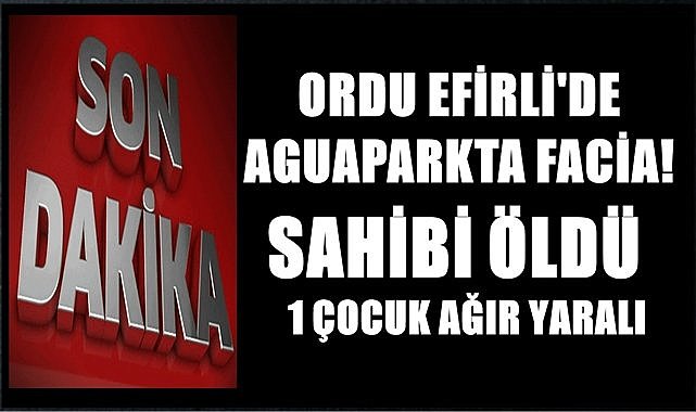 Ordu&#039;da aguparkta elektrik akımına kapılan 1 kişi öldü, 1 çocuk ağır yaralandı
