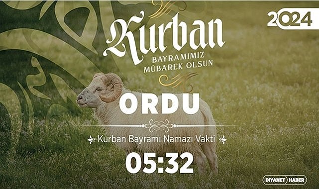 Ordu&#039;da Kurban Bayramı Namaz Saati 05.32