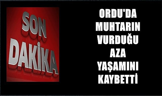 Ordu&#039;da muhtar ile aza tartışması kanlı bitti