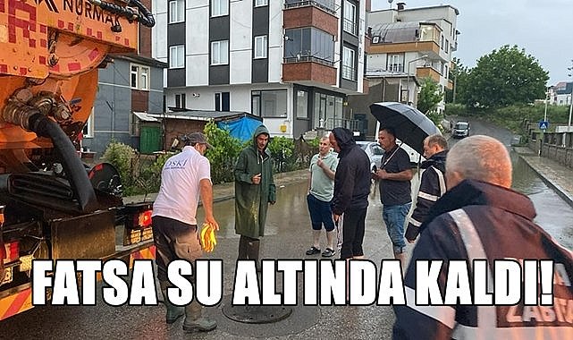 Ordu&#039;nun O ilçesinde sağanak yağış etkili oldu ev ve işyerlerini su bastı