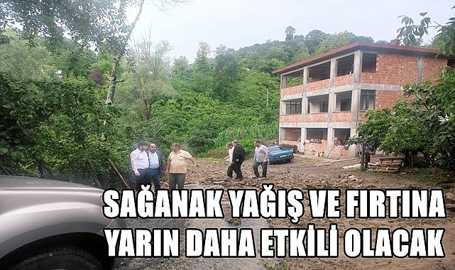Ordu&#039;ya uyarı,  sağanak yağış ve fırtına yarından itibaren daha etkili olacak