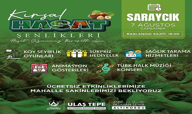 Altınordu&#039;nun ilk kırsal hasat şenliği Saraycık&#039;ta