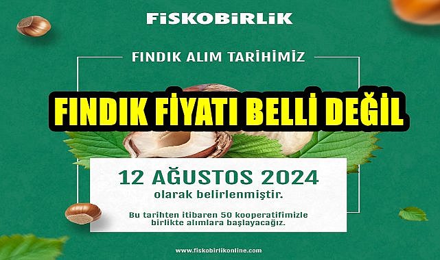 Fındık alımına başlayan Fiskobirlik&#039;in fındık fiyatı yok!