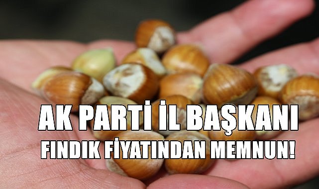 Fındık fiyatından AK Parti İl Başkanı memnun kaldı