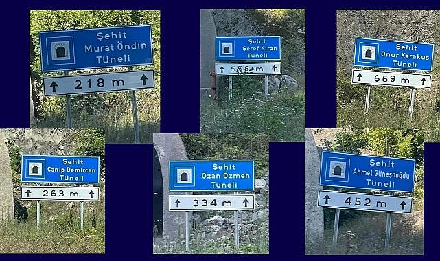 Karadeniz Akdeniz Yolu&#039;nda tünellere Mesudiyeli Şehitlerin isimleri verildi