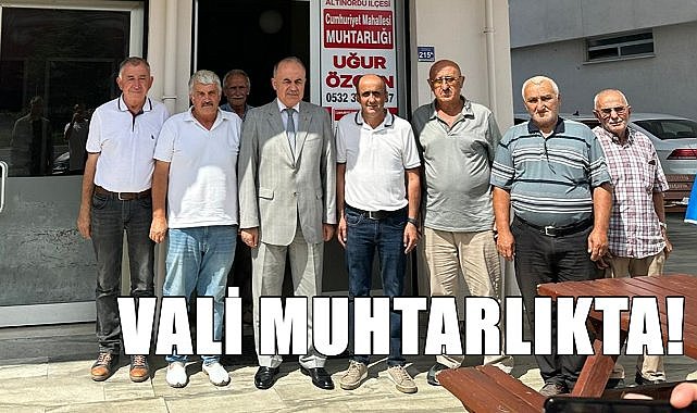 Vali Erol, Cumhuriyet Mahallesi Muhtarı Özcan&#039;ı ziyaret etti