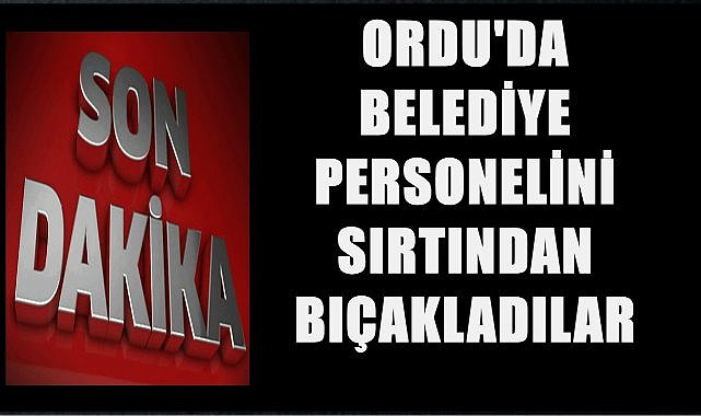 Ordu&#039;da Belediye Çalışanı Görev Başında Bıçaklandı