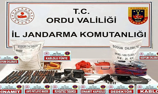 Ordu&#039;da Büyük Operasyon: Patlayıcı ve Silah Ele Geçirildi