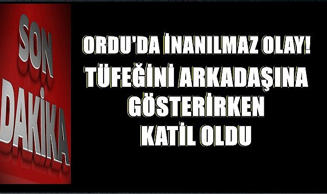 Ordu&#039;da 19 Yaşındaki Genç Ruhsatlı Tüfeğini Arkadaşına Gösterirken Tüfek Ateş Aldı