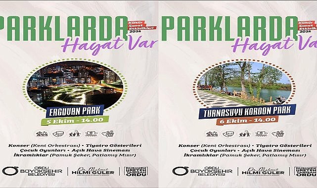 Ordu&#039;da Parklarda Hayat Var Etkinliği Erguvan ve Turnasuyu Kordon Park&#039;ta Başlıyor