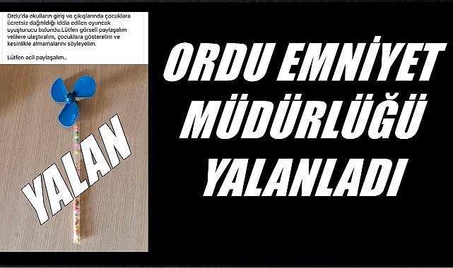 Ordu Emniyet Müdürlüğü Sosyal Medyada Paylaşılan Haberleri Yalanladı