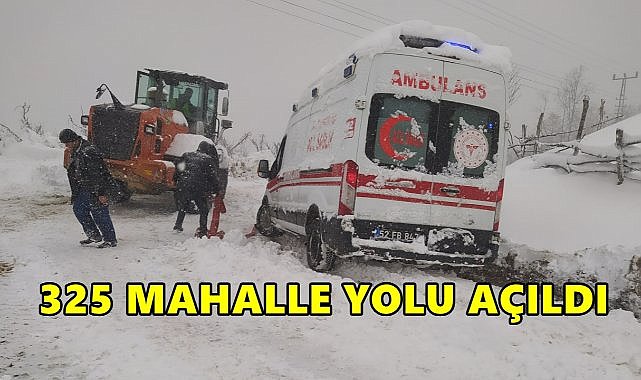Ordu&#039;da Kardan Kapanan 325 Mahalle Yolu Açıldı