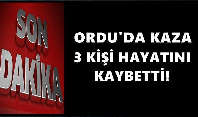 Ordu&#039;da Otomobil Kamyonete Çarptı: 3 Kişi Hayatını Kaybetti