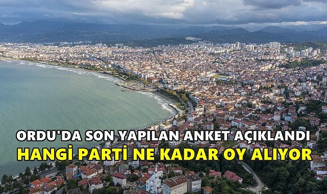 Ordu&#039;da Son Anket Sonuçları Açıklandı; Hangi Parti Ne Kadar Oy Alıyor!