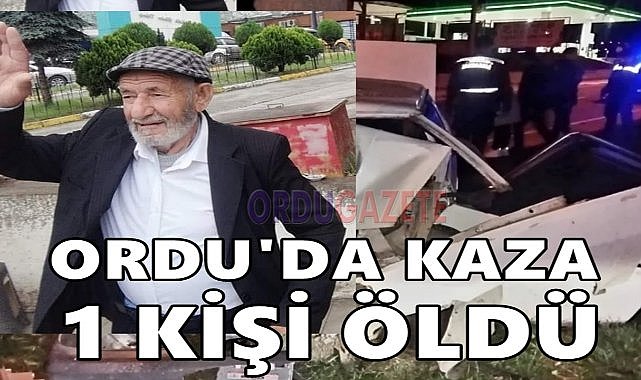 Ordu&#039;da Trafik Kazası: Sürücünün Babası Yaşamını Kaybetti