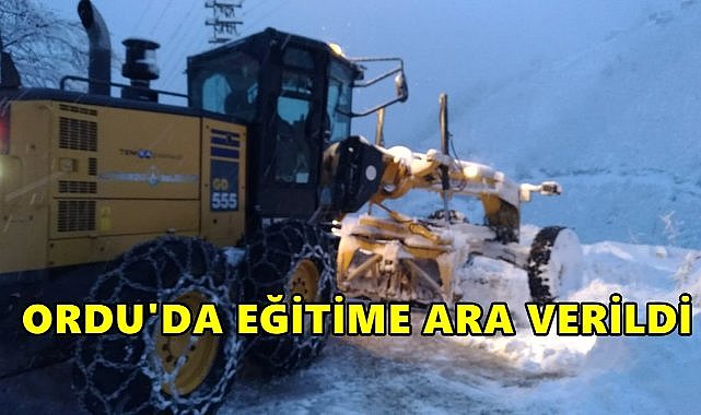 Ordu&#039;da Yoğun Kar Yağışı Nedeniyle Eğitime Ara Verildi