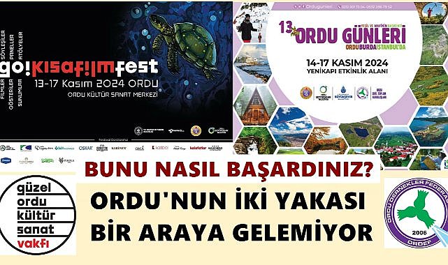 Ordu İçin Önemli İki Etkinlik Aynı Tarihlere Nasıl Denk Getirildi!