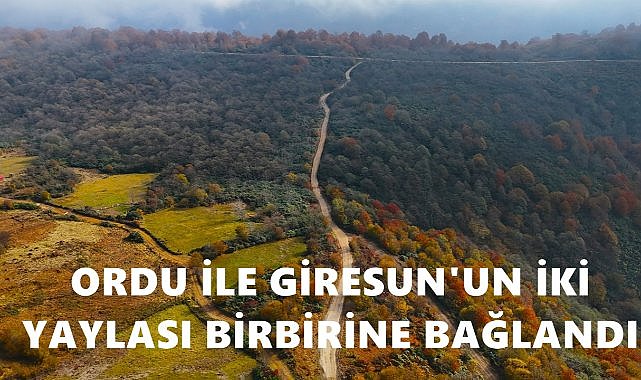 Ordu İle Giresun&#039;un İki Yaylası Birbirine Bağlandı