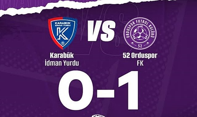 Karabük İdmanyurdu- 52 Orduspor Maç Sonucu: 0-1