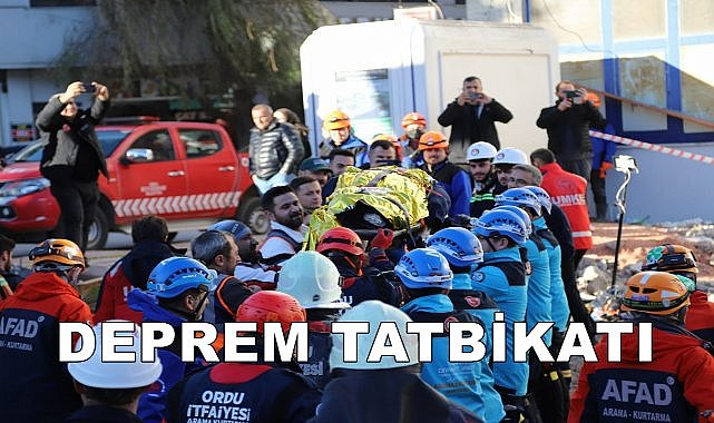 Ordu&#039;da &quot;Deprem Saha Tatbikatı&quot; Gerçekleştirildi