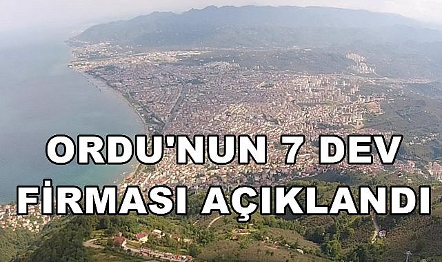 Ordu&#039;dan 7 Firma &quot;Anadolu&#039;nun En Büyük 500 Firması&quot; Listesinde Yer Aldı
