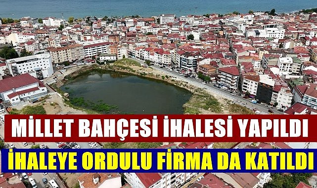 Ordu Millet Bahçesi&#039;nin İhalesi Ankara&#039;da Yapıldı; Yer Altında  İki Katlı Otopark Var!