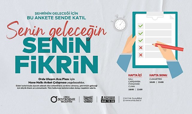 OBB Ulaşım Master Planı İçin Anket Çalışması Yürütüyor